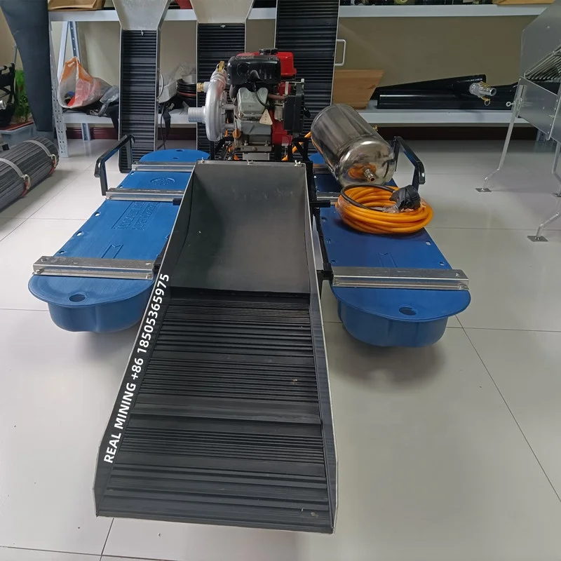 2.5 Inch gold mining dredge boat  gold mining in the river portable stool