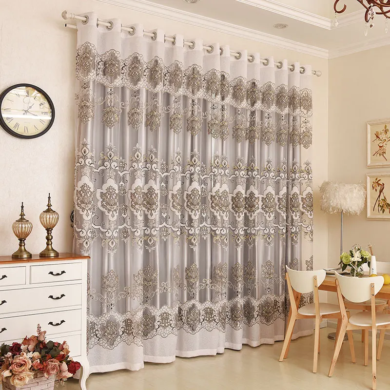 High Quality Elegant Luxury Jacquard Burnout Blackout Curtain for Room And Bedroom