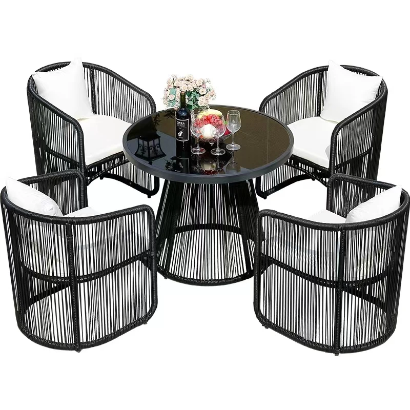 Уличный ротанговый стул, стол для отдыха, садовая мебель для двора, балкона, уличный комплект