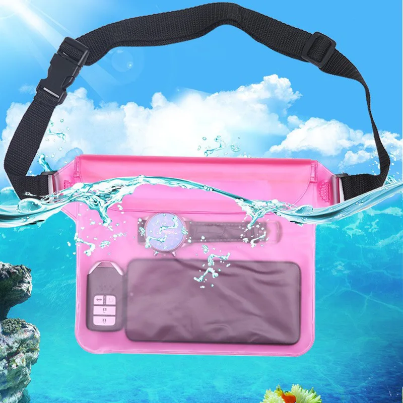 Wholesale Cheap Summer Transparent PVC Waterproof Pouch Dry Waist Bag Fanny Pack for Beach Swimming Pool Water Park