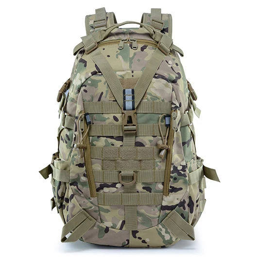 1201 Fashion Wholesale Custom Outdoor Green Black Unisex Waterproof Camouflage Laptops Molle Tactical Nylon Backpack