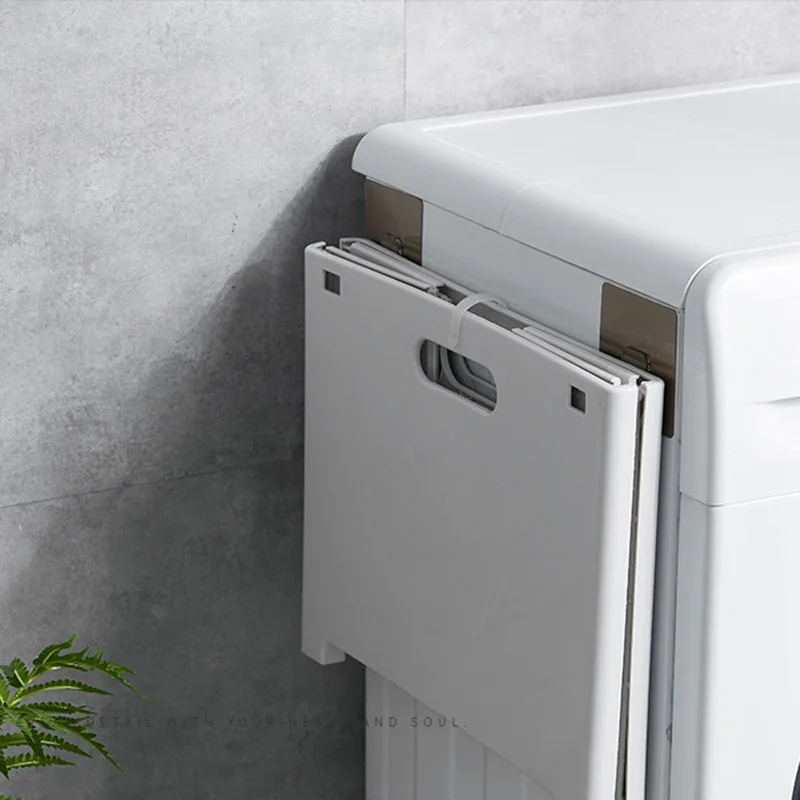 Plastic Bathroom Large Capacity Laundry Basket Fold-able Multi-Functional Storage Basket Wall-Mounted Washing Basket With Handle