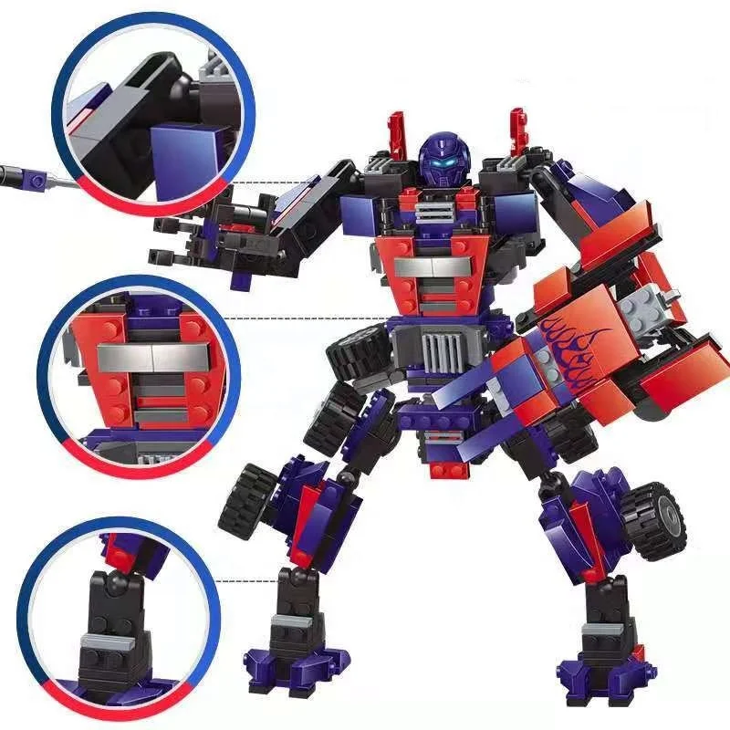 418pcs Legoing Transform Blocks Kids Building Robot Toys Compatible DIY Blocks Set Stem Building Blocks Sets Wholesale OEM ODM