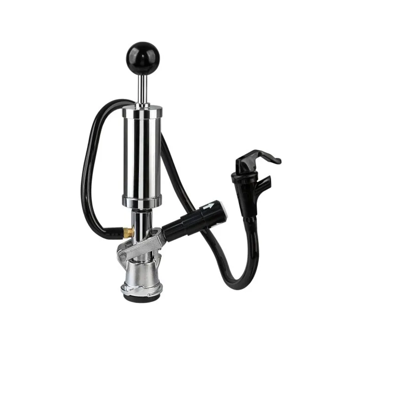 Home brewing wine handle making  manual draft beer keg pump 4 or 8 inch cylinder with D and S type party picnic tap pump