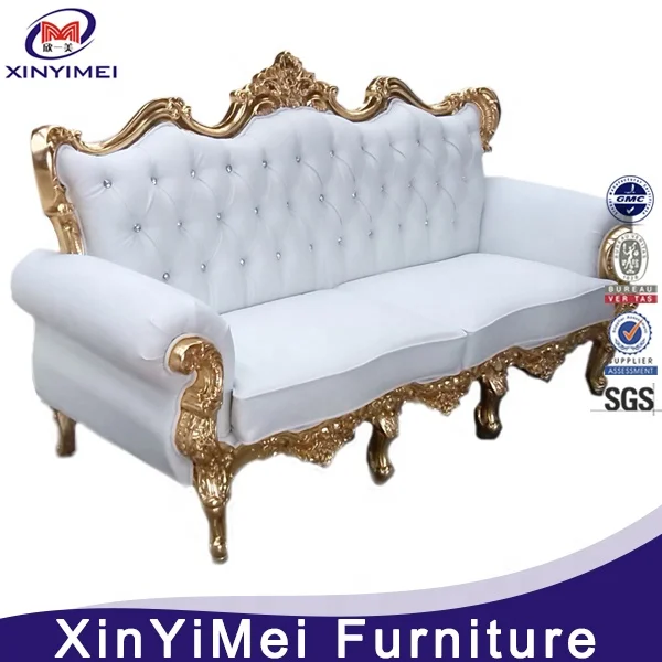 Elegant Italian valencia modern upholstery leather long sofa set for wedding