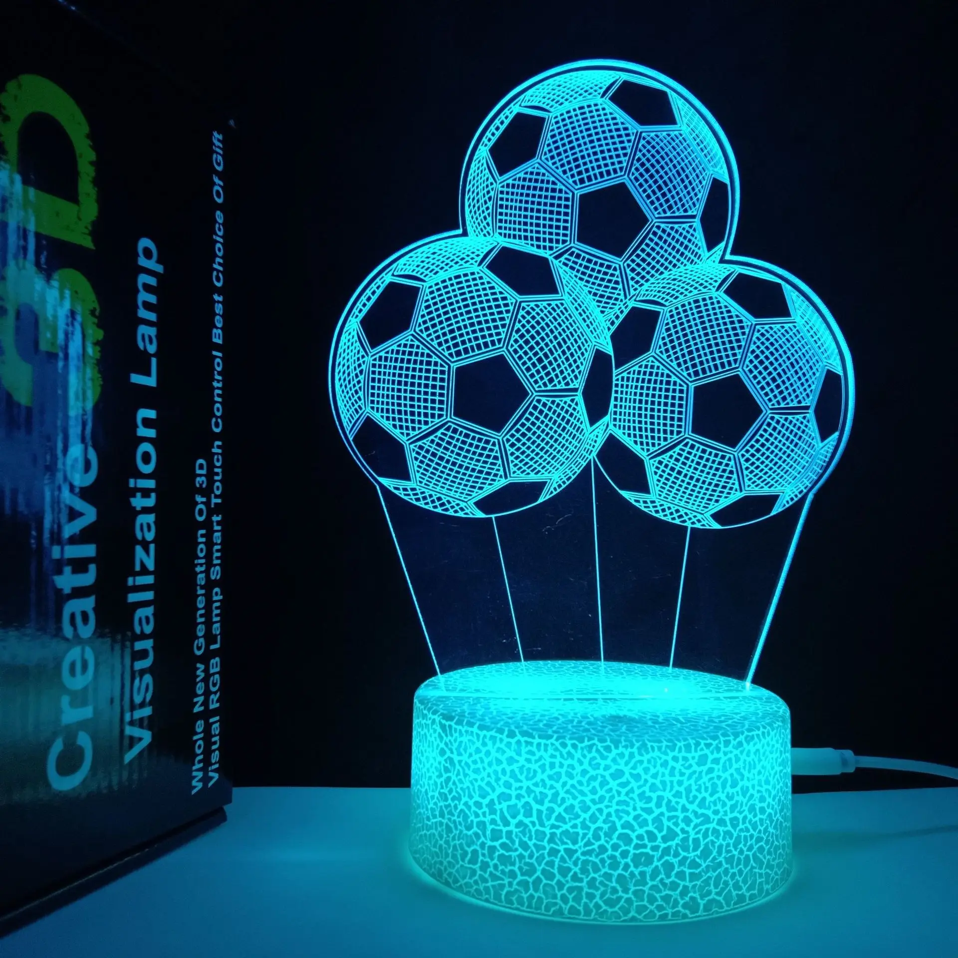 Acrylic Dry Erase Memo Desk Light with Double Stand Dry Erase Board with LED Wooden Stand Memo Desk Light Sports Gifts