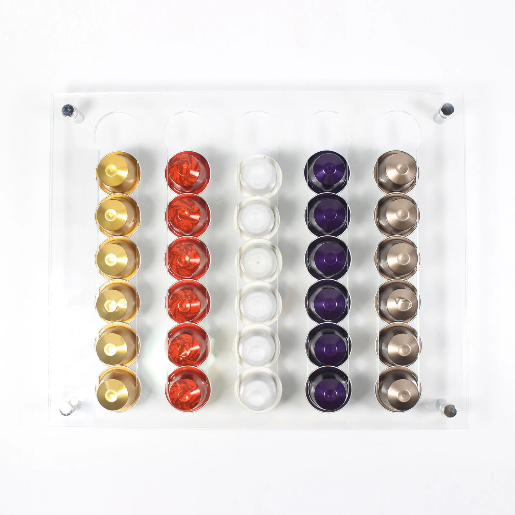 Transparent acrylic nespresso coffee capsule holder nespresso capsules holder wall mounted