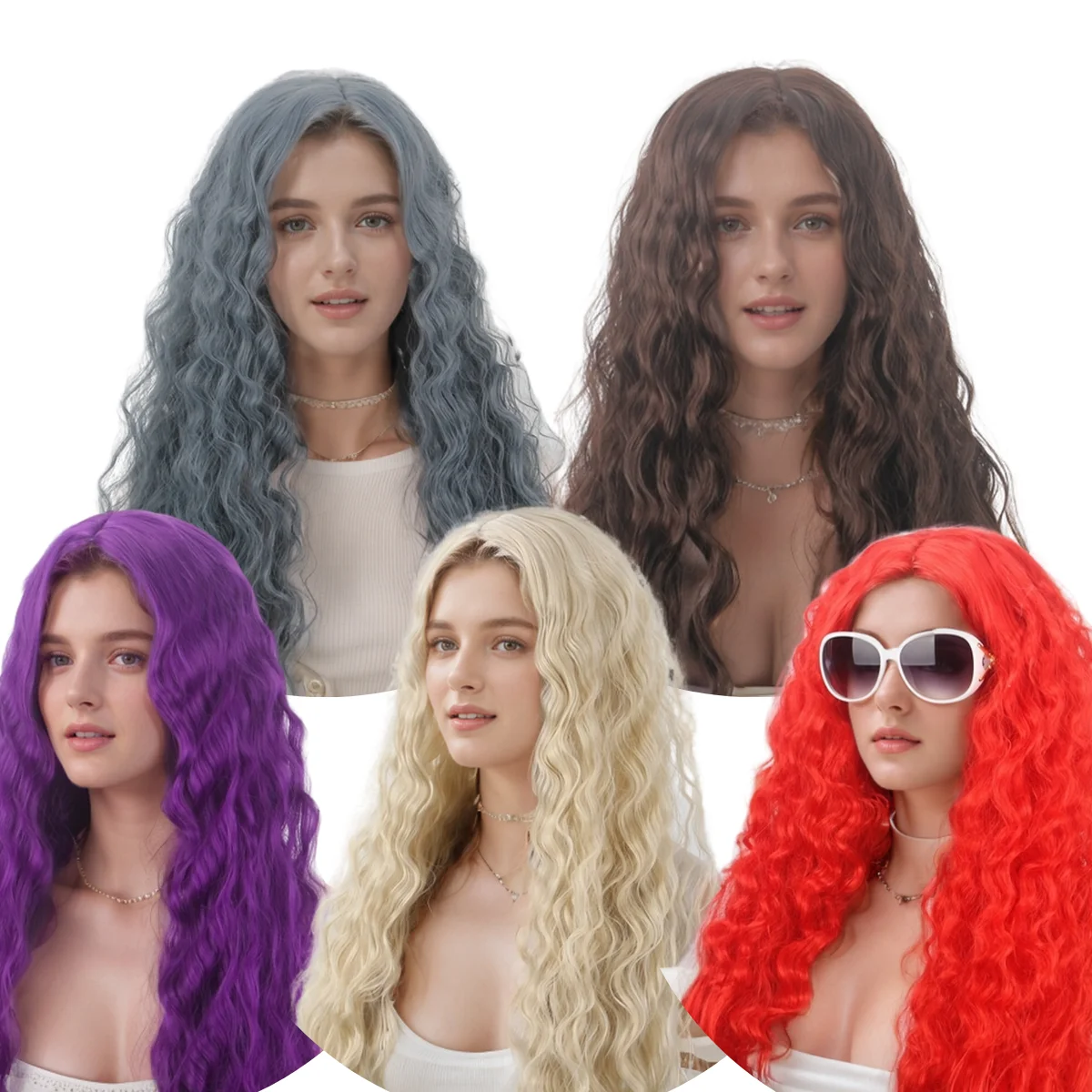 ANXIN Body Wave  Synthetic Hair For Women Party