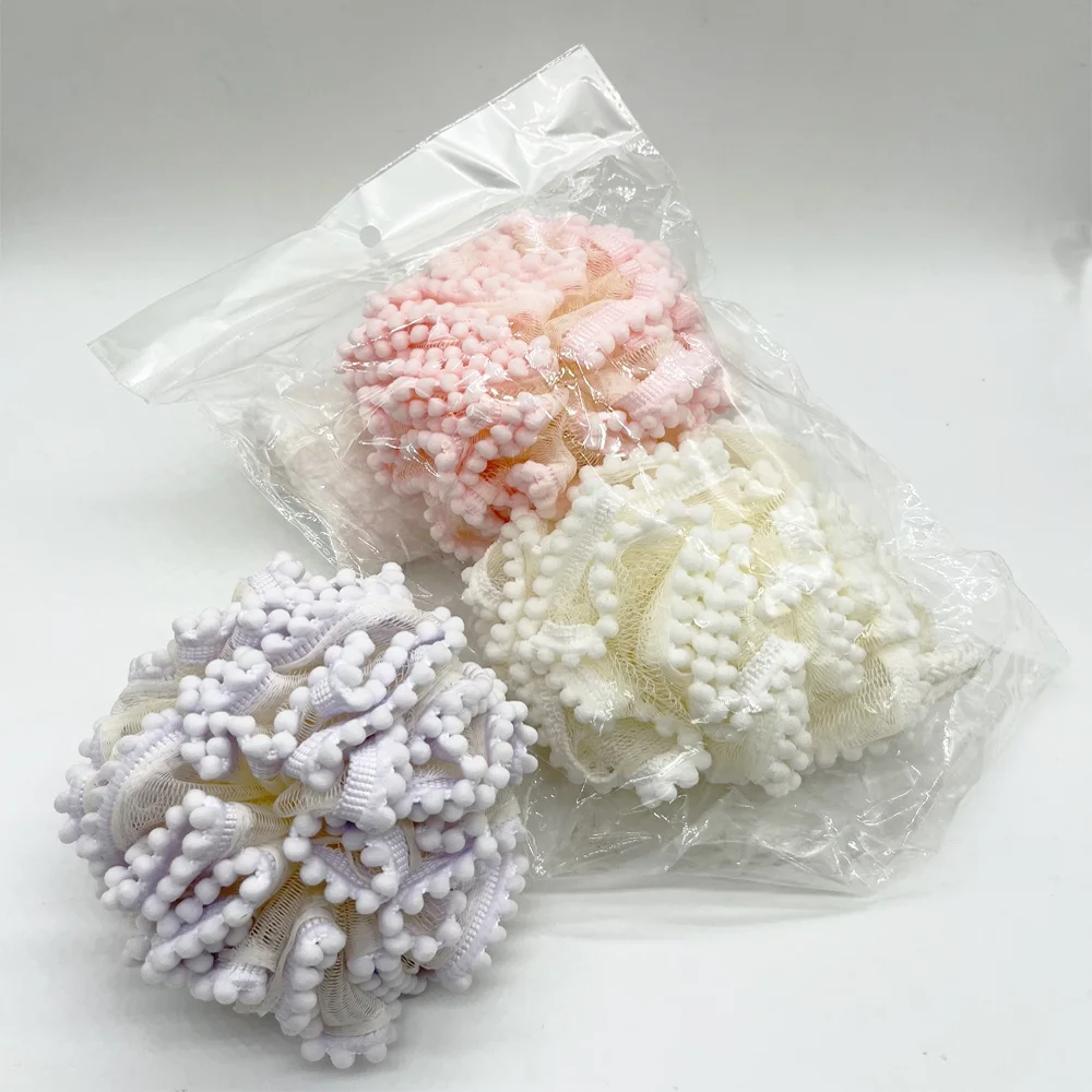 50g Luma Super Soft Exfoliate Back Body Bath Shower Sponge Scrubber With Beans