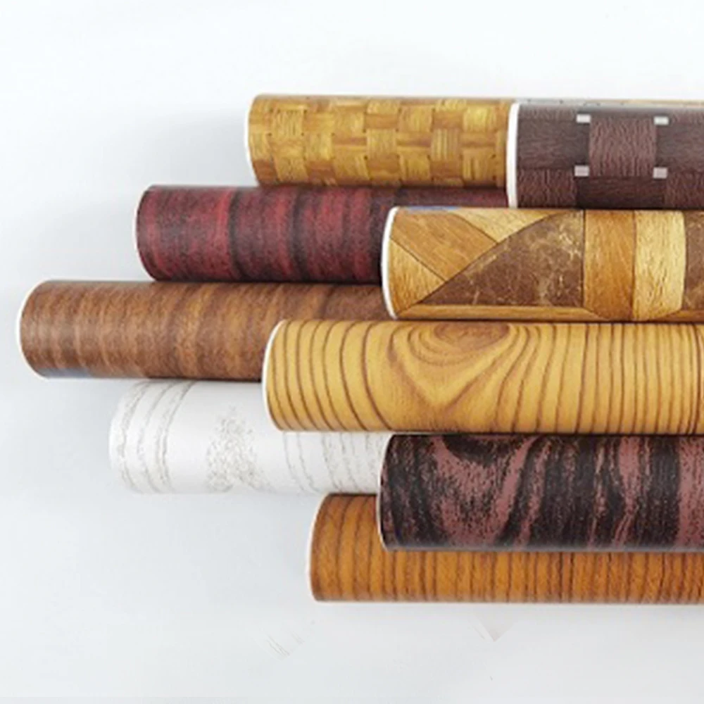 Bedroom alternative peel and stick pvc natural wood veneer wallpaper