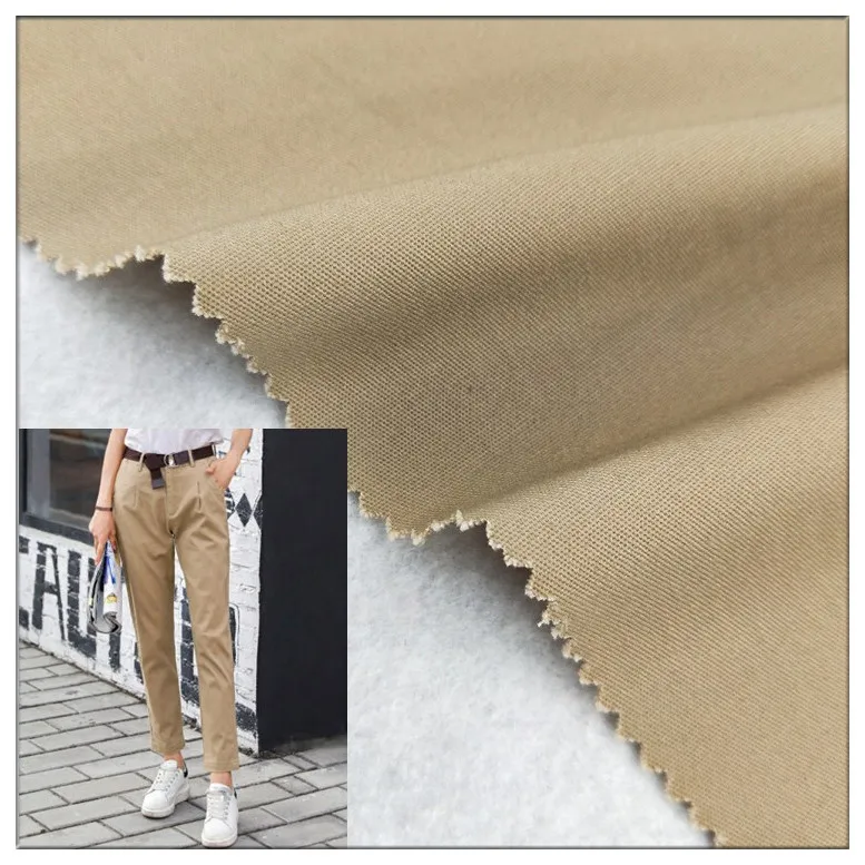 
20*16 70D 98% Cotton 2% Spandex Peach Cotton Twill Trousers Fabric  (62412110656)
