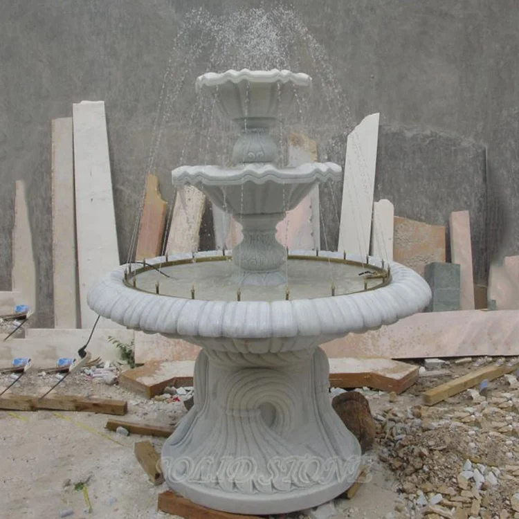 Modern outdoor natural garden marble stone fountain sale