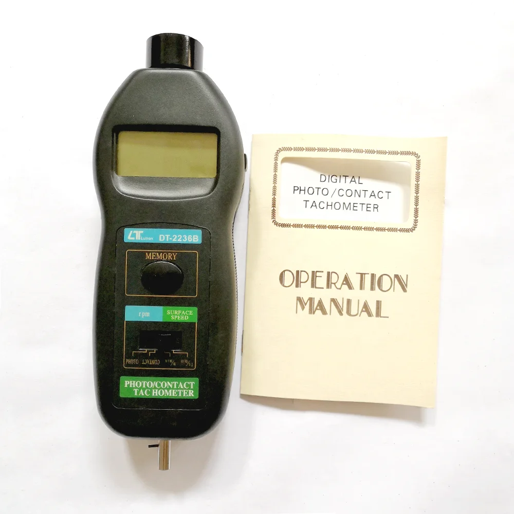 Photoelectric speed sensor / contact 2 in 1 tachometer DT2236B digital laser universal RPM meter surface Speed Tester auto range
