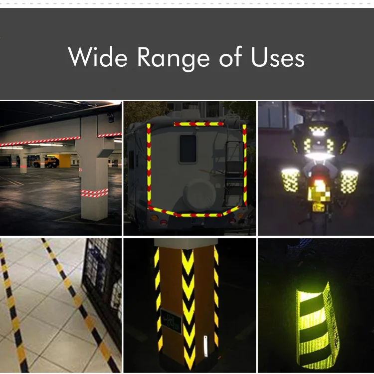 Fluorescent Yellow Green Arrow Micro Prismatic Truck Reflective Sticker Reflector Tape for Hazard Safety Warning