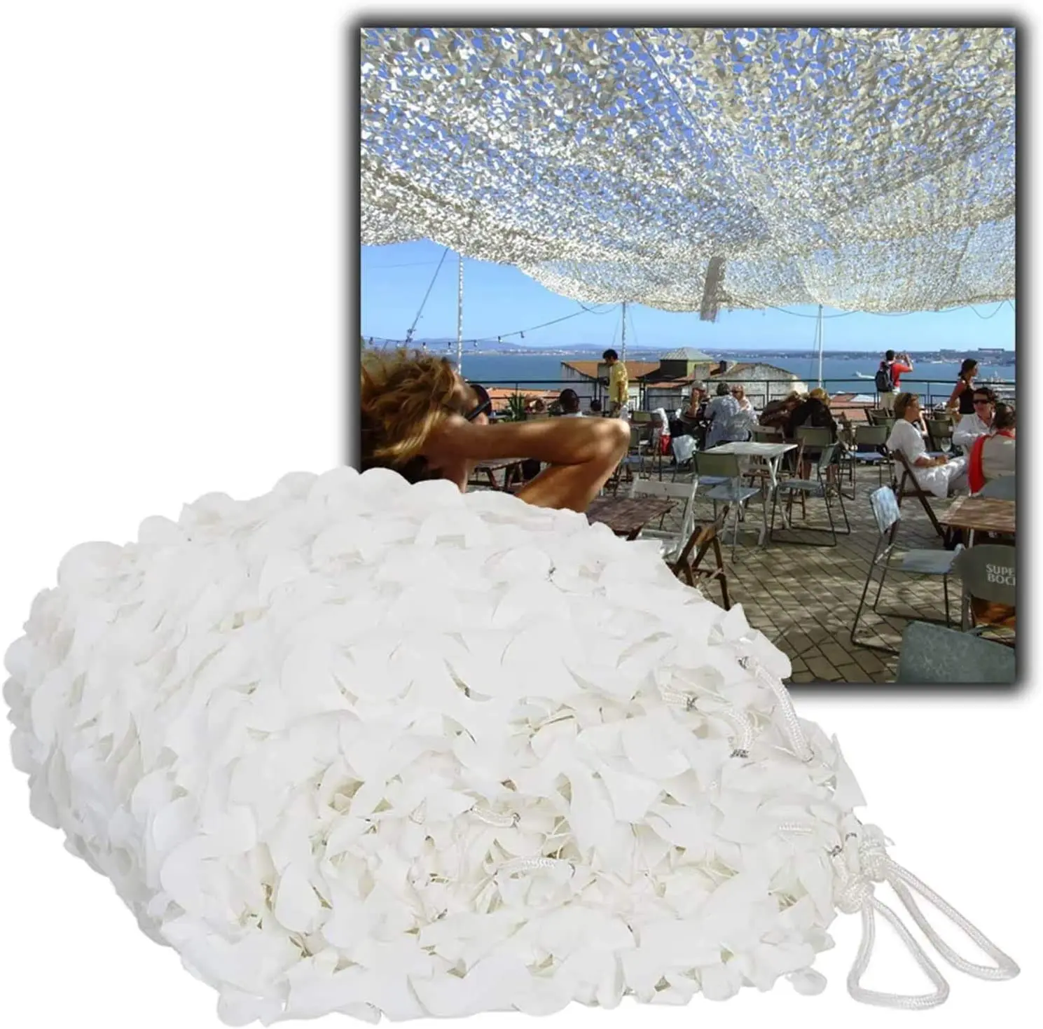 Voile Ombrage white camouflage netting