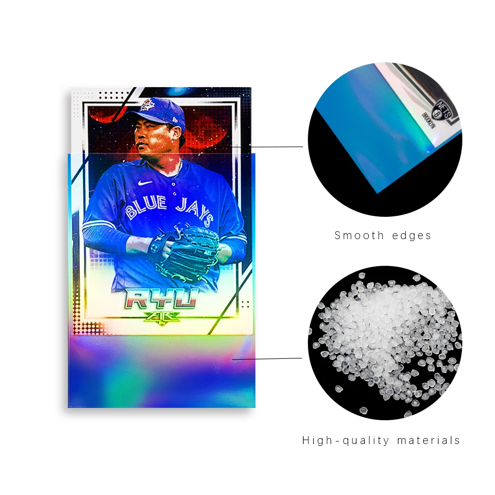 MTG 66X91MM RAINBOW EFFECTS Light Blue Back HOLOGRAPHIC CARD SLEEVES  600PCS PACK