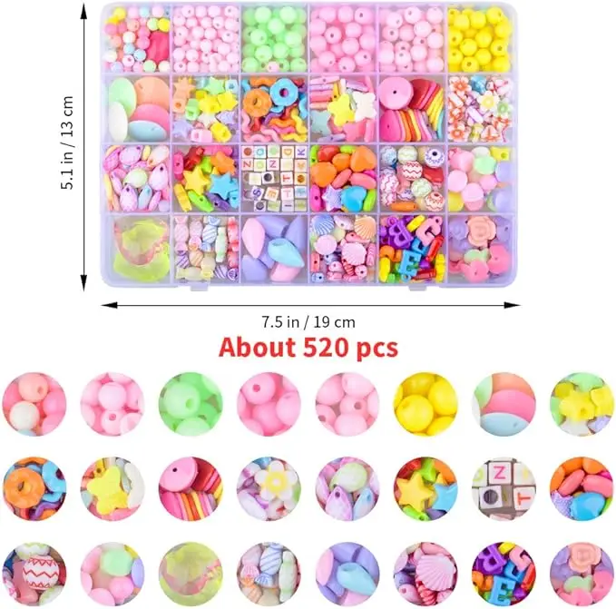 JOYFUL 24 Gird Letter Alphabet Beads Handmade Acrylic Children Creative Diy Beads Toy For Jewelry Making Bracelet