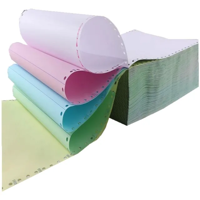 Customized carbonless paper 1/2 3-4 ply ncr continuous price paper copy carbonless paper roll