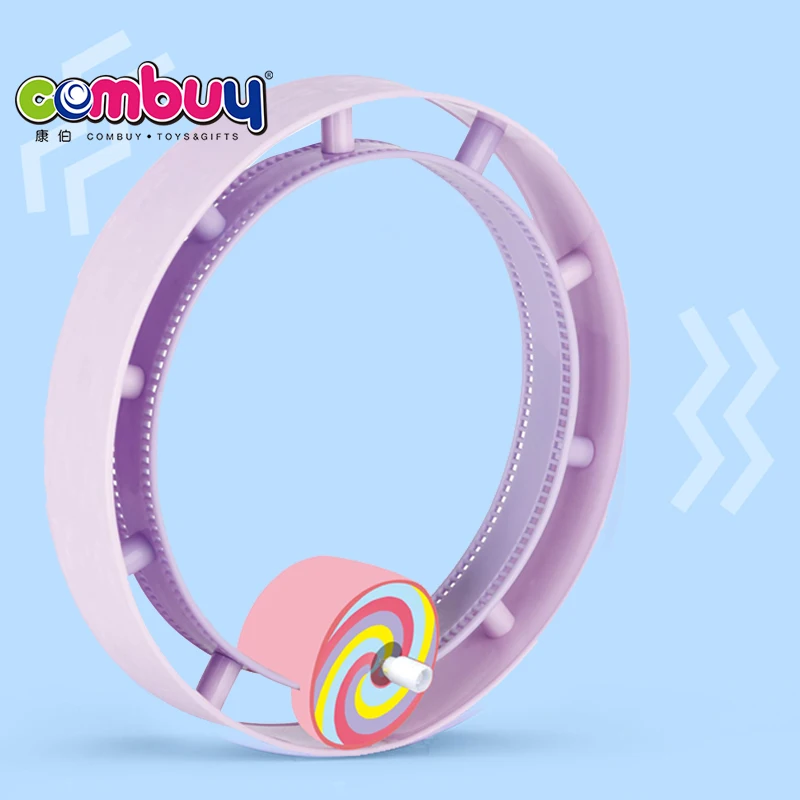 Rolling track clockwork lollipop kids wind up chain toy