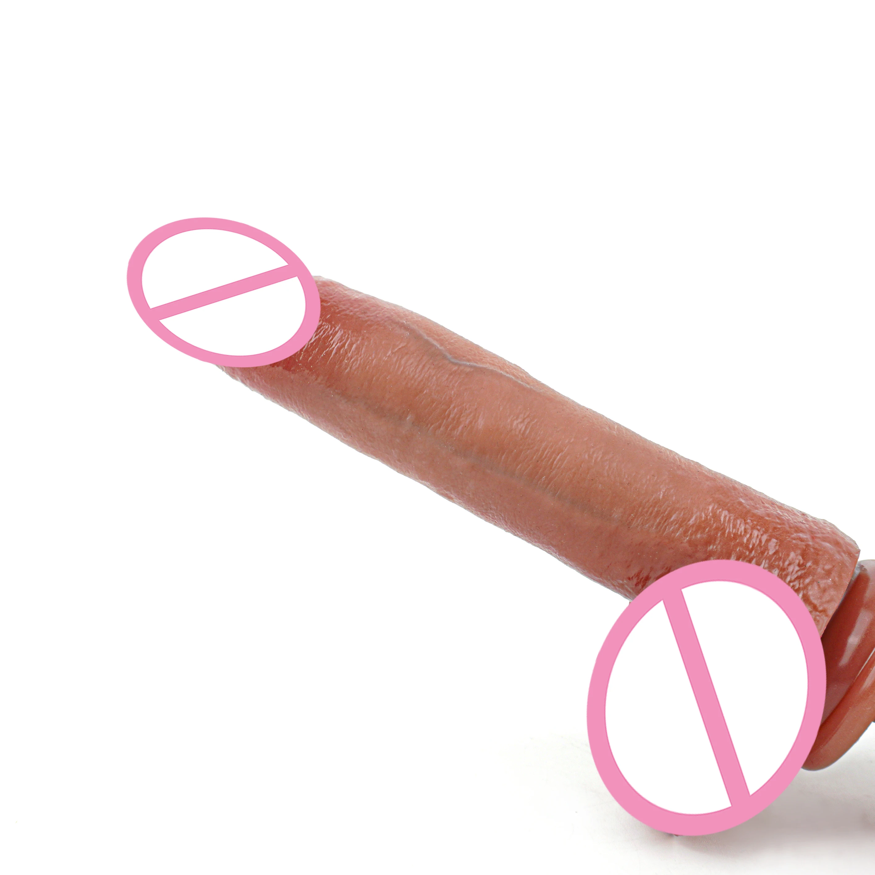 High Quality Mobile Control Women Huge Heated Soft Flexible Realistic Vibrating Push Telescopic Dildo Vibrator Sex Toys