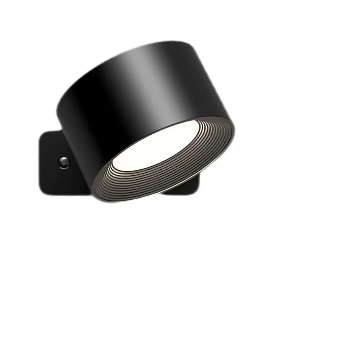 Cordless USB Rechargeable LED Wall Sconce ABS Magnetic Ball Lighting 3 Brightness Levels Touch Control Bedroom Battery Operated