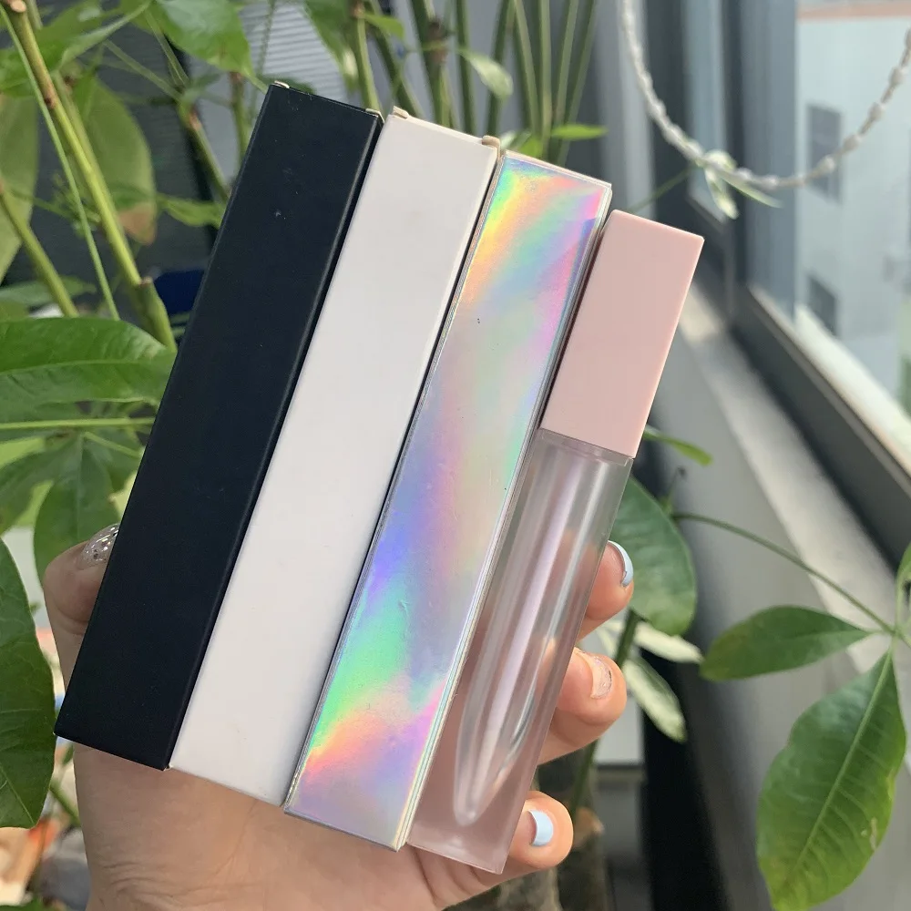 Square Clear Lipgloss Packaging Custom Cosmetic Empty Lip Gloss Tube High Quality Plastic Liquid Lipstick Container