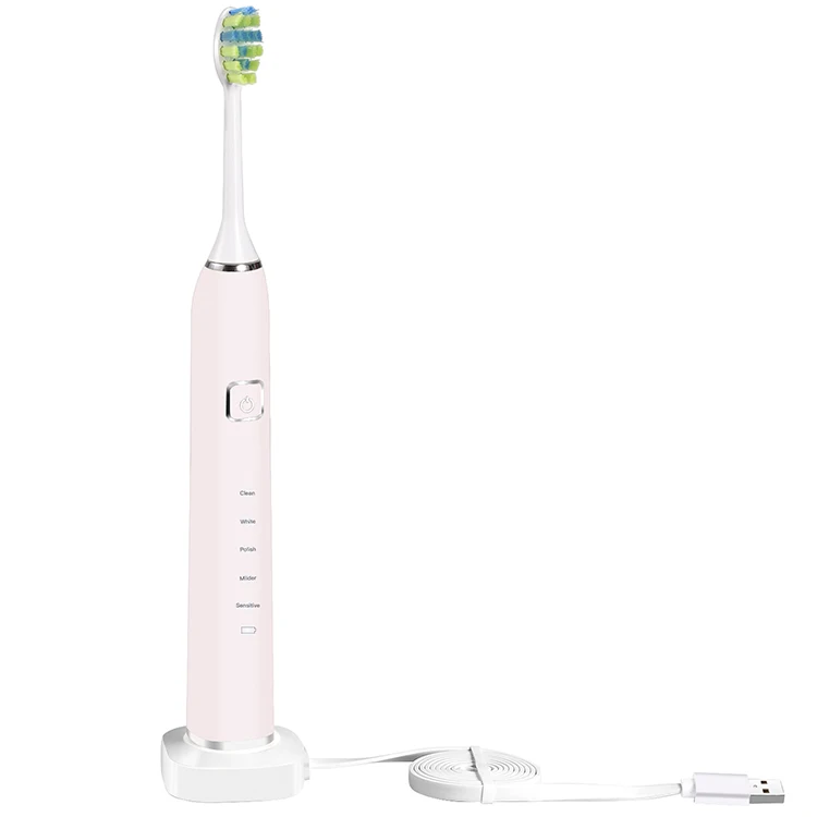 
Travel OEM Electric Toothbrush With Brush Head Holder and Wireless Inductive Charging 