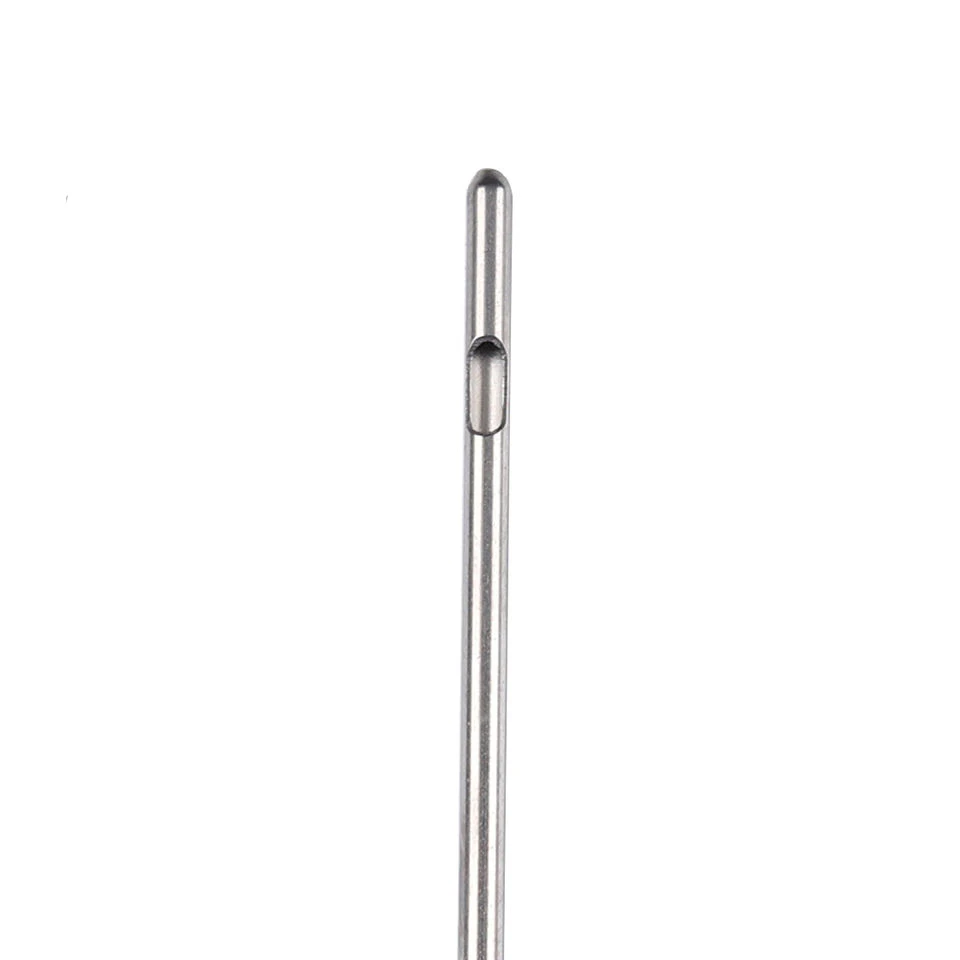 Reusable veterinary stainless steel milk passing needle teat cannula for cow