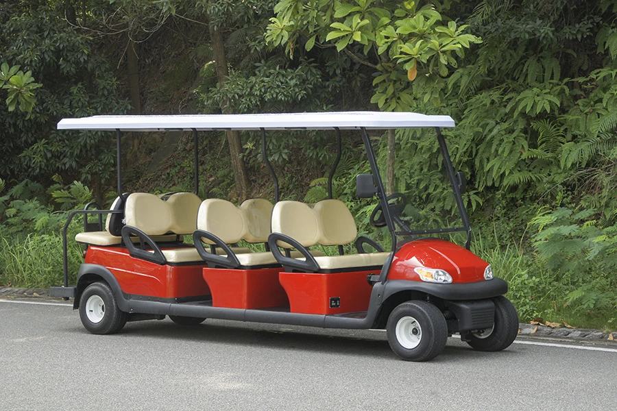 Manufacturer direct selling battery 8 - seater golf cart  club cars with CE for resort park tourism