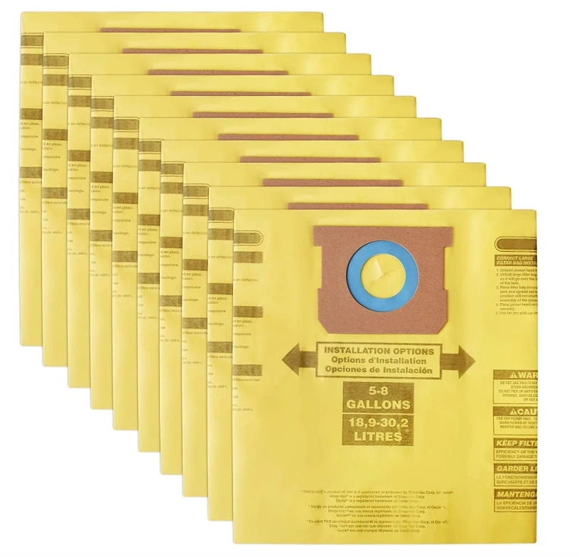 Замена для магазина vac 5-8 желтые бумажные мешки пыли совместимые