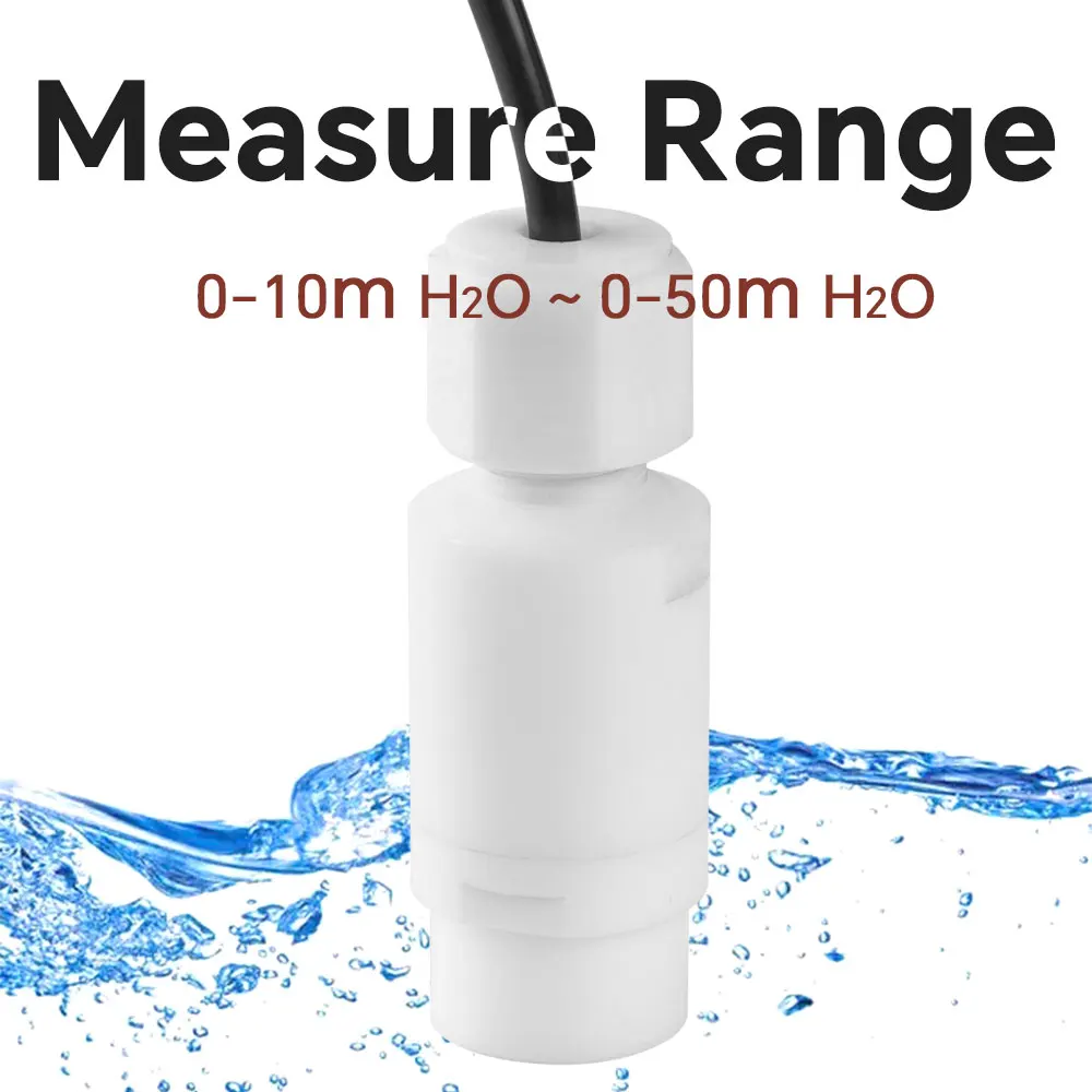 PTFE housing high stability ceramic capacitive sensor anti-corrosion liquid level transmitter