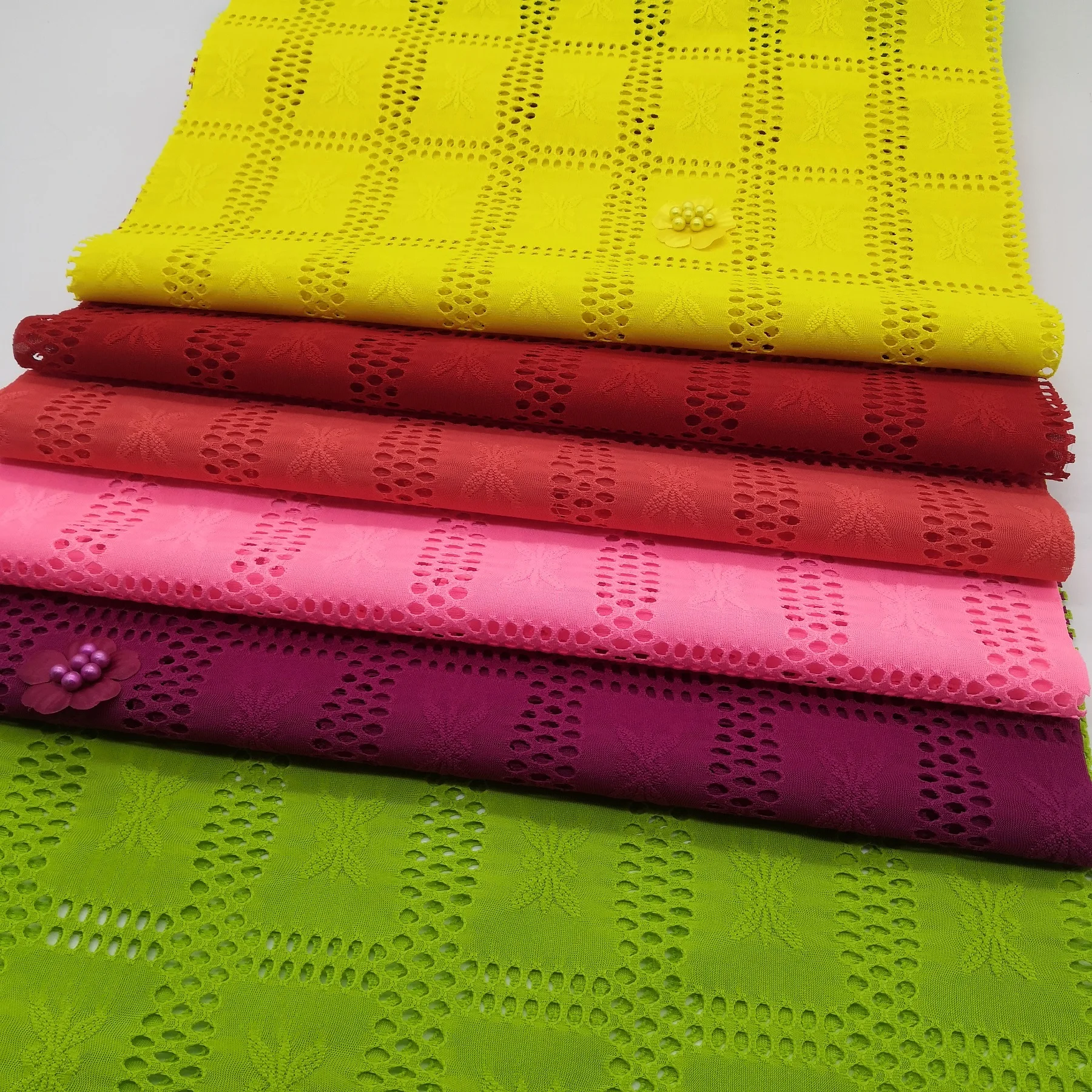 hot-selling african style bead mouth embroidery dry lace fabric long dress fabric cord lace fabric