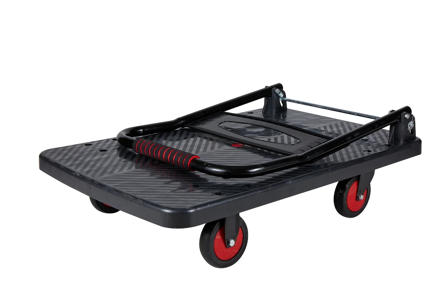 Wholesale Flat Dolly Push Cart Trolley Platform Hand Truck  Heavy Duty Four-wheel Foldable Platform Hand Trolley Cart Truck