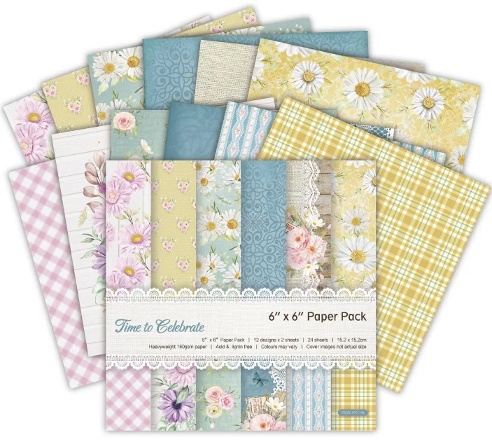 6x6 Craft Scrapbook DIY Album Decorative Handcraft Making Pattern Paper Custom Design Printing Europe Flower Artificial HXD-G020