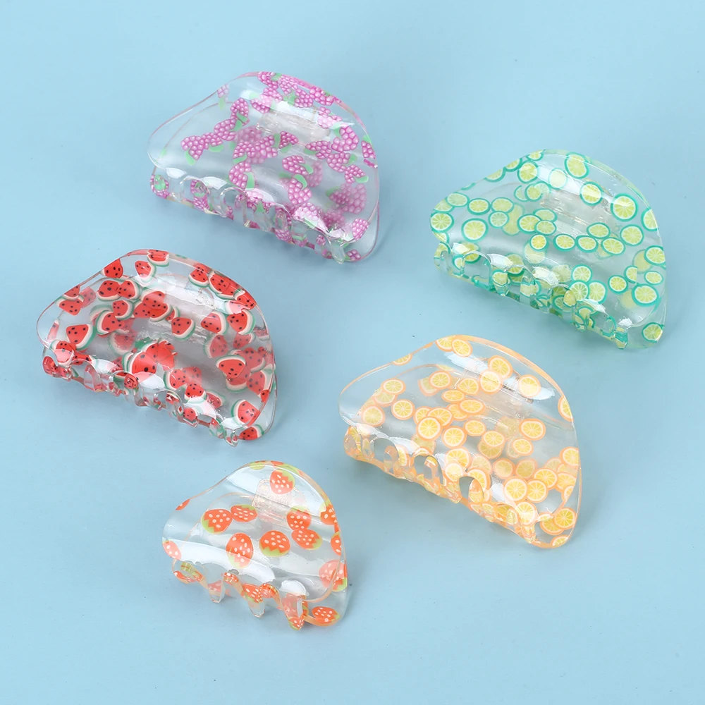 fashion semi-circle hair clip acetic acid c wind Half Round Hair Clip Wholesale Acetic Acid Hair Claw