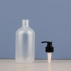 frosted plastic 300ml 500ml shampoo and conditioner wash hand lotion pump spray bottles with pump clear pet for shower gel