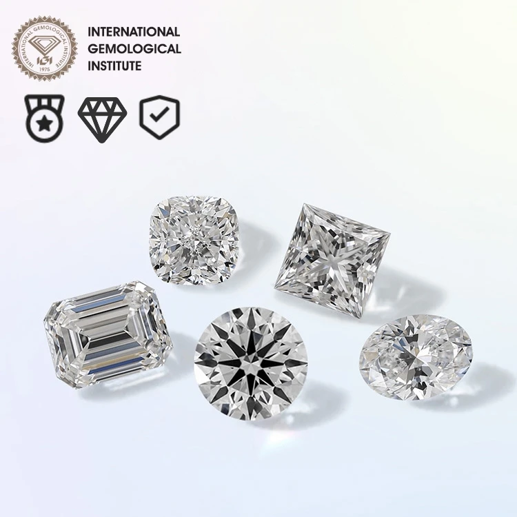 Оптовая продажа Cvd Diamond White D VVS1 Hpht Lab Выращенный бриллиант IGI белый круглый