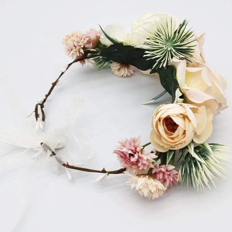 
Manufacturer handmade flower decoration for hair wedding decoration party crown Hair Accessories 
