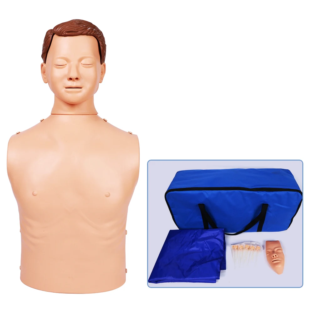 WAP-CM100S Medical Silicone Mannequin Dummy First Aid Training CPR Manikin