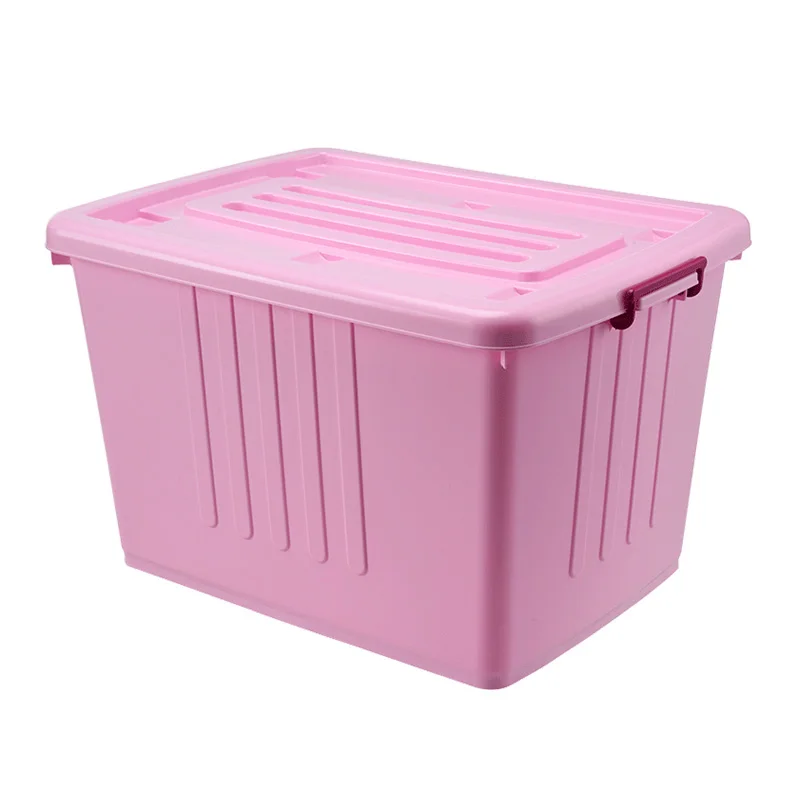 2021 hot design colorful multipurpose plastic large storage bin home plastic storage box with lid