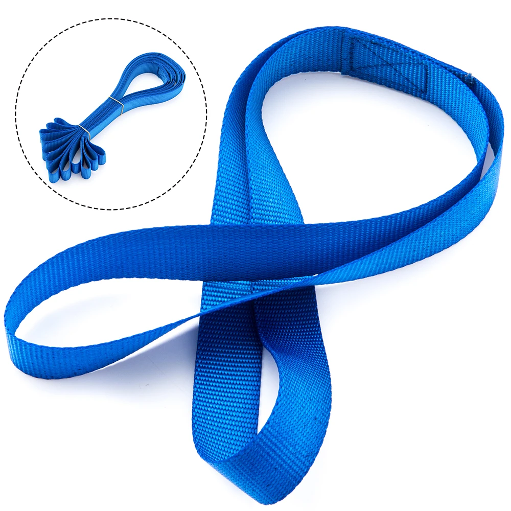 Blue durable strap for securing car motorcycles scooters dirt bikes soft loop tie down straps