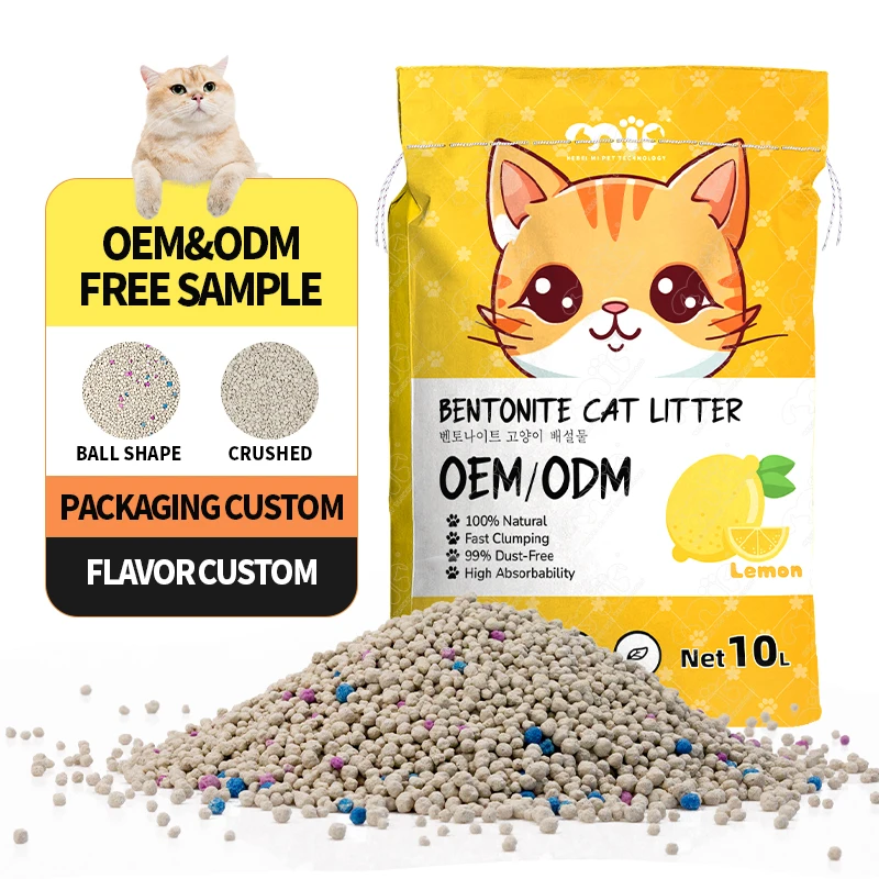 Best Selling Customizable Wholesale Discounts Dust Free Strong Odor Lock Safe for Pets Bentonite Cat Litter