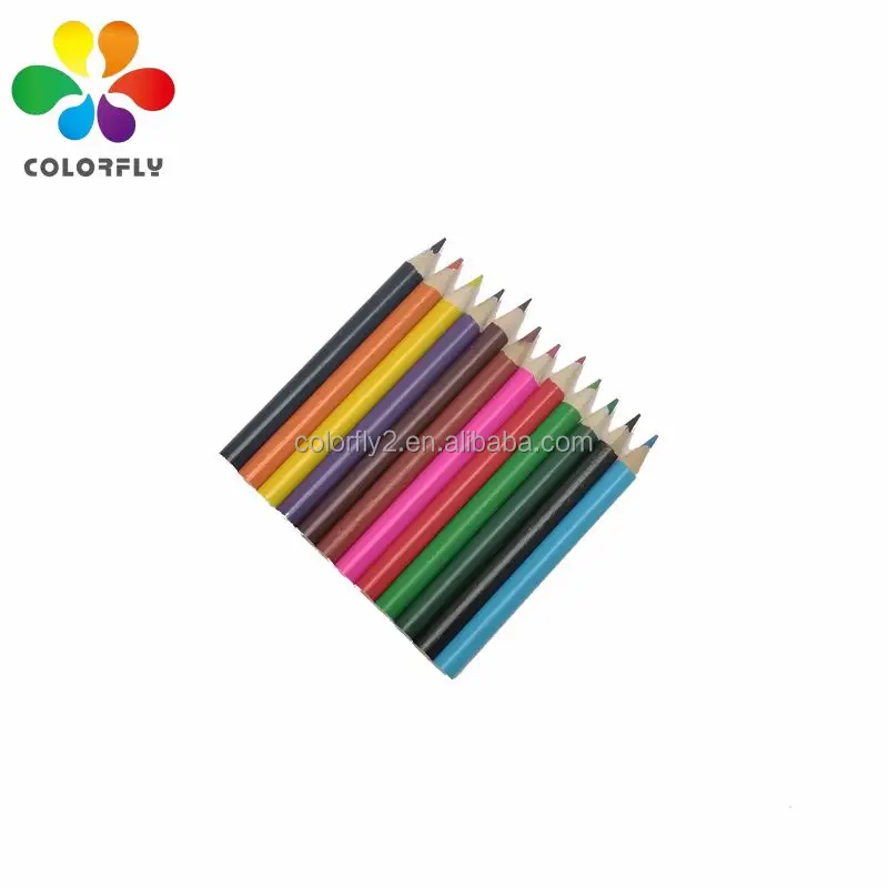 Mini Wood Colored Pencils 12 Colors School Colored Pencils For Kids