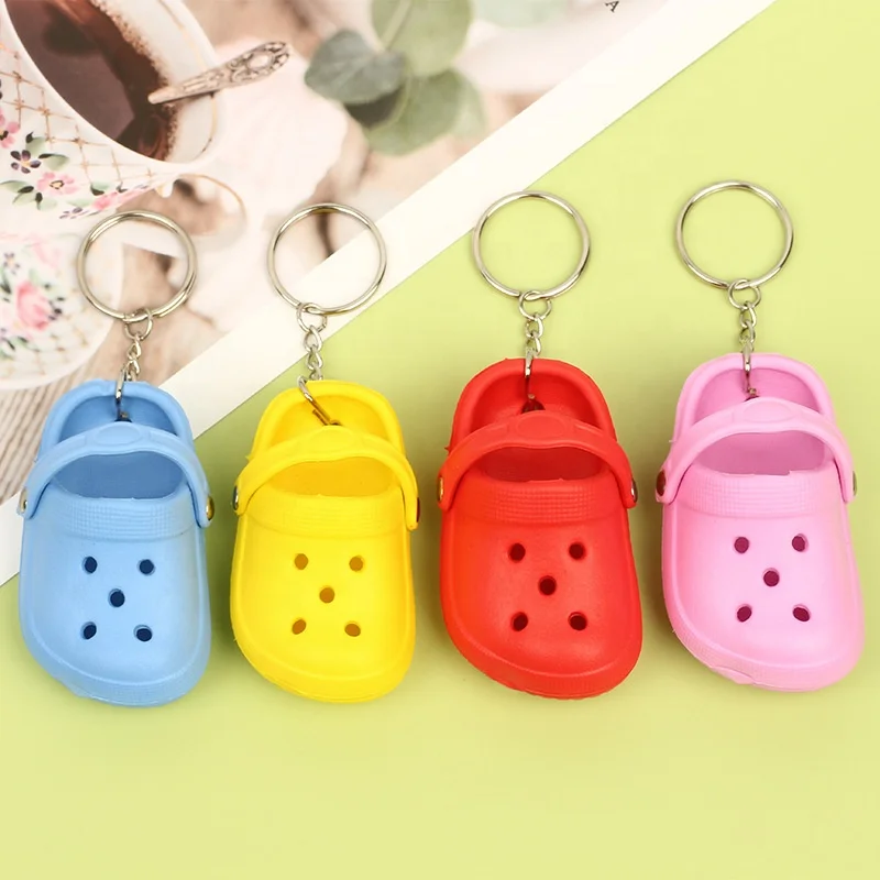 Factory Supply Multi Color Mini Shoe Key Chains Custom PVC 3D Key Chain Bag Pendant Keyrings