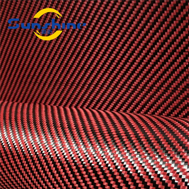 Twill weaved kevlar carbon fiber fabrics for inner decoration for automotive industry