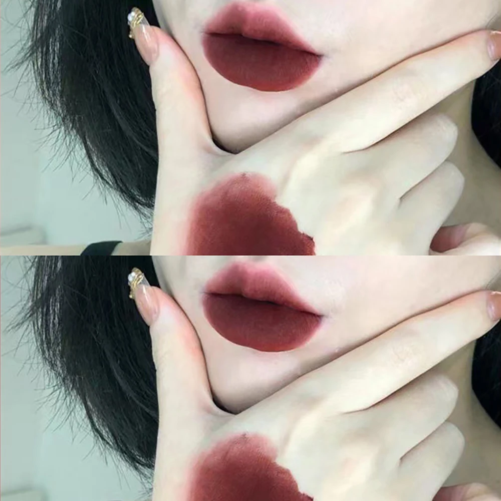 High Impact Color Macaron cute Lip Mud Cappuvini Super Stay Matte Long Lasting Whitening Light Rosey Nude Soft Lip Gloss