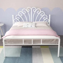 European Ins Simple Household 1.8M Big Iron Double Metal Bed