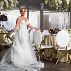 Professional Hotel Decoration Use Gold Stackable Round Back Stainless Steel Chairs For Sale