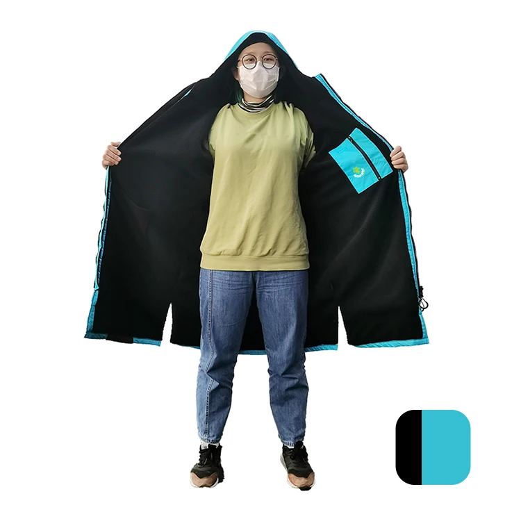 surf poncho coat swimming change robe long sleeve changing robe waterproof