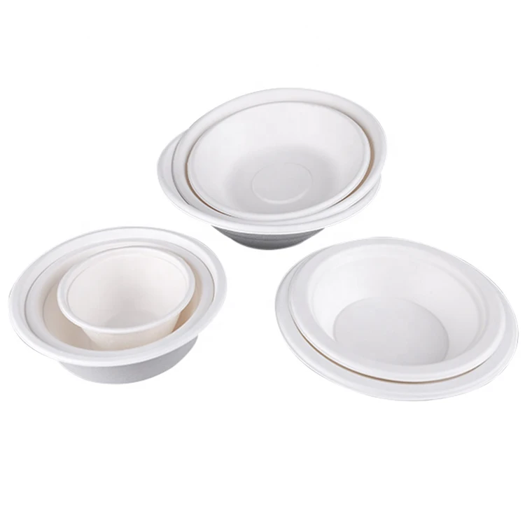 Disposable Natural Biodegradable Take Away Round Salad Bowl